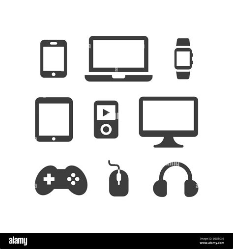 Electronic Devices Icons Vector Images .